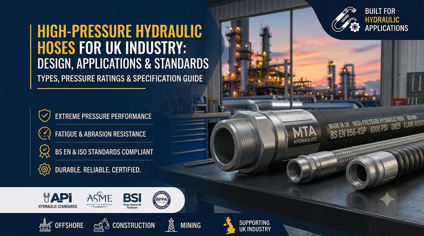 Hydraulic Hoses & Fittings UK: Pressure Ratings, Standards & Applications