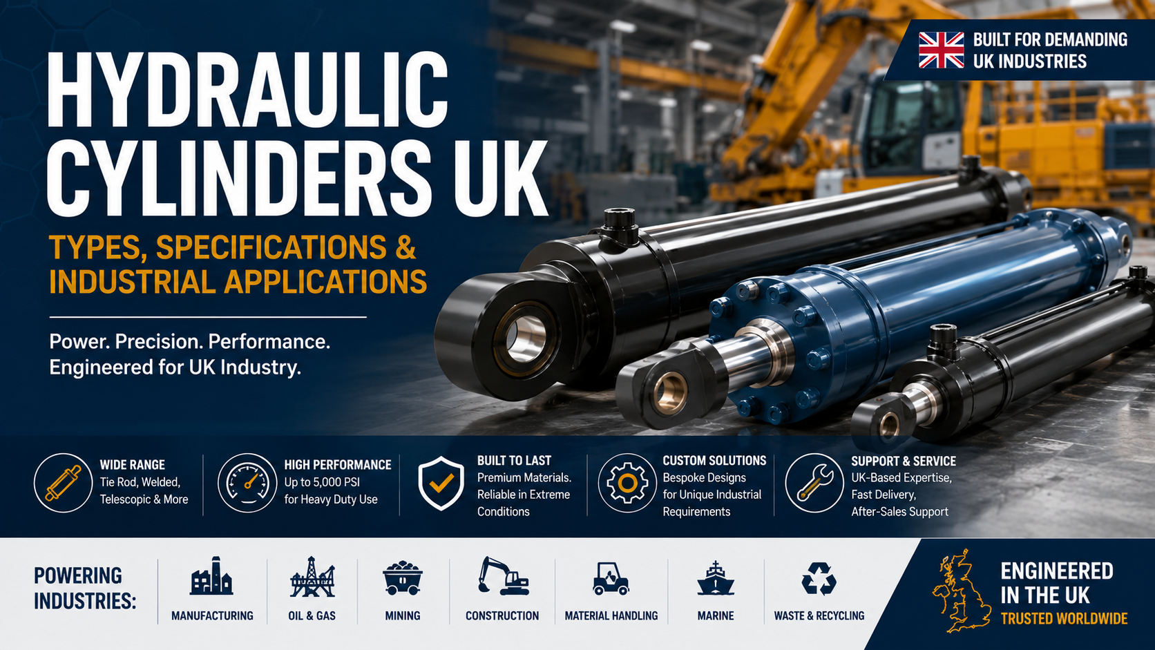 Hydraulic Cylinders UK: Types, Specifications & Industrial Applications