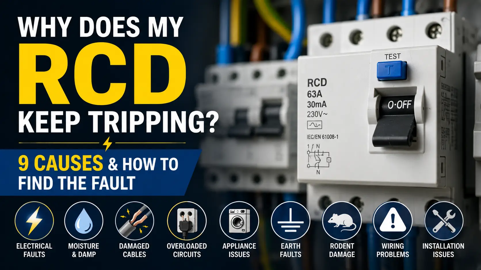 Why Does My RCD Keep Tripping? 9 Causes & How to Find the Fault