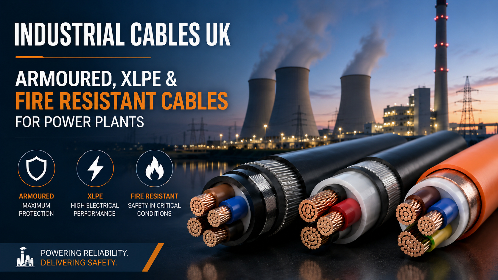 Industrial Cables UK: Armoured, XLPE & Fire Resistant Cables for Power Plants