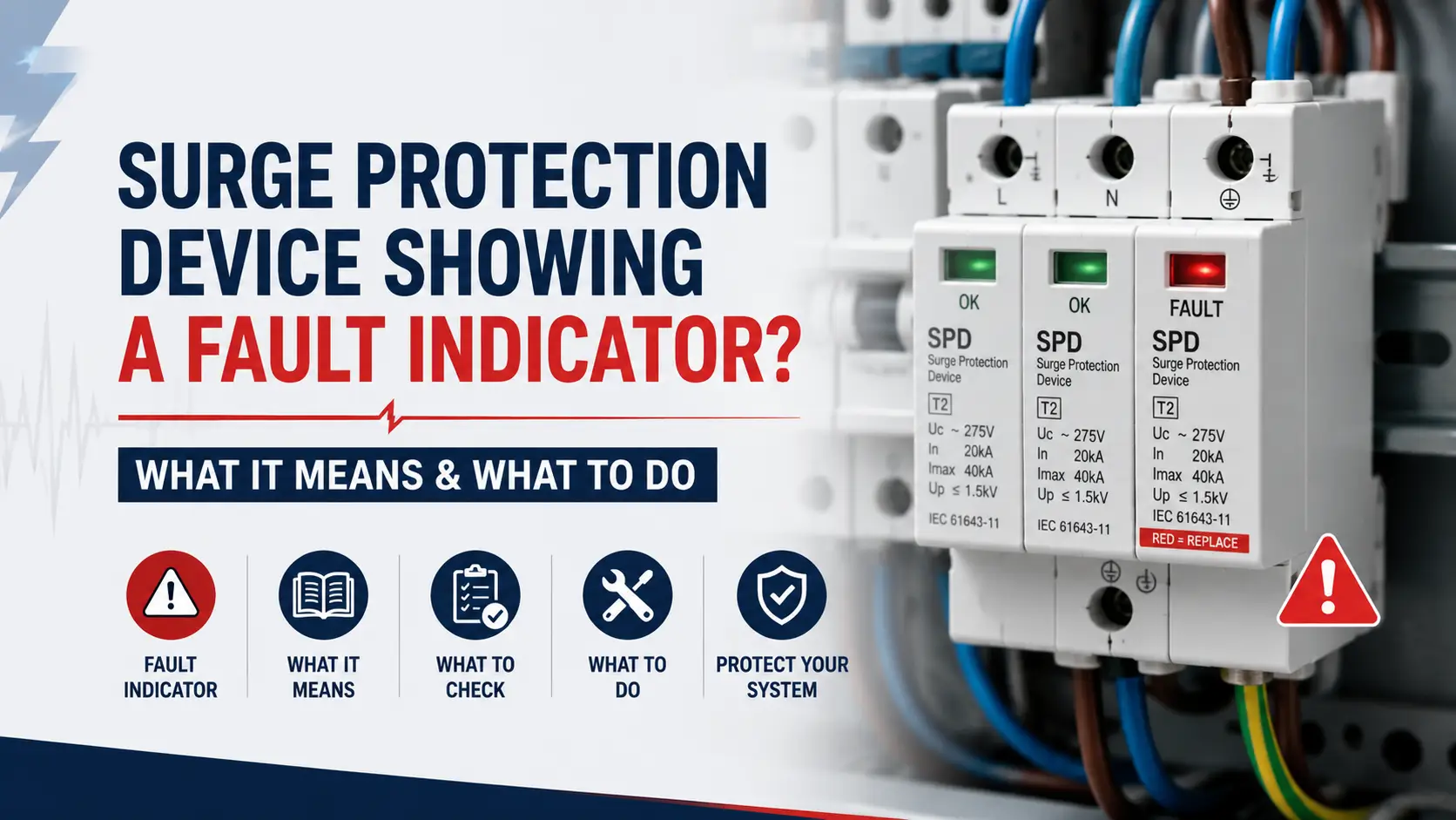 Surge Protection Device Showing a Fault Indicator? What It Means & What to Do