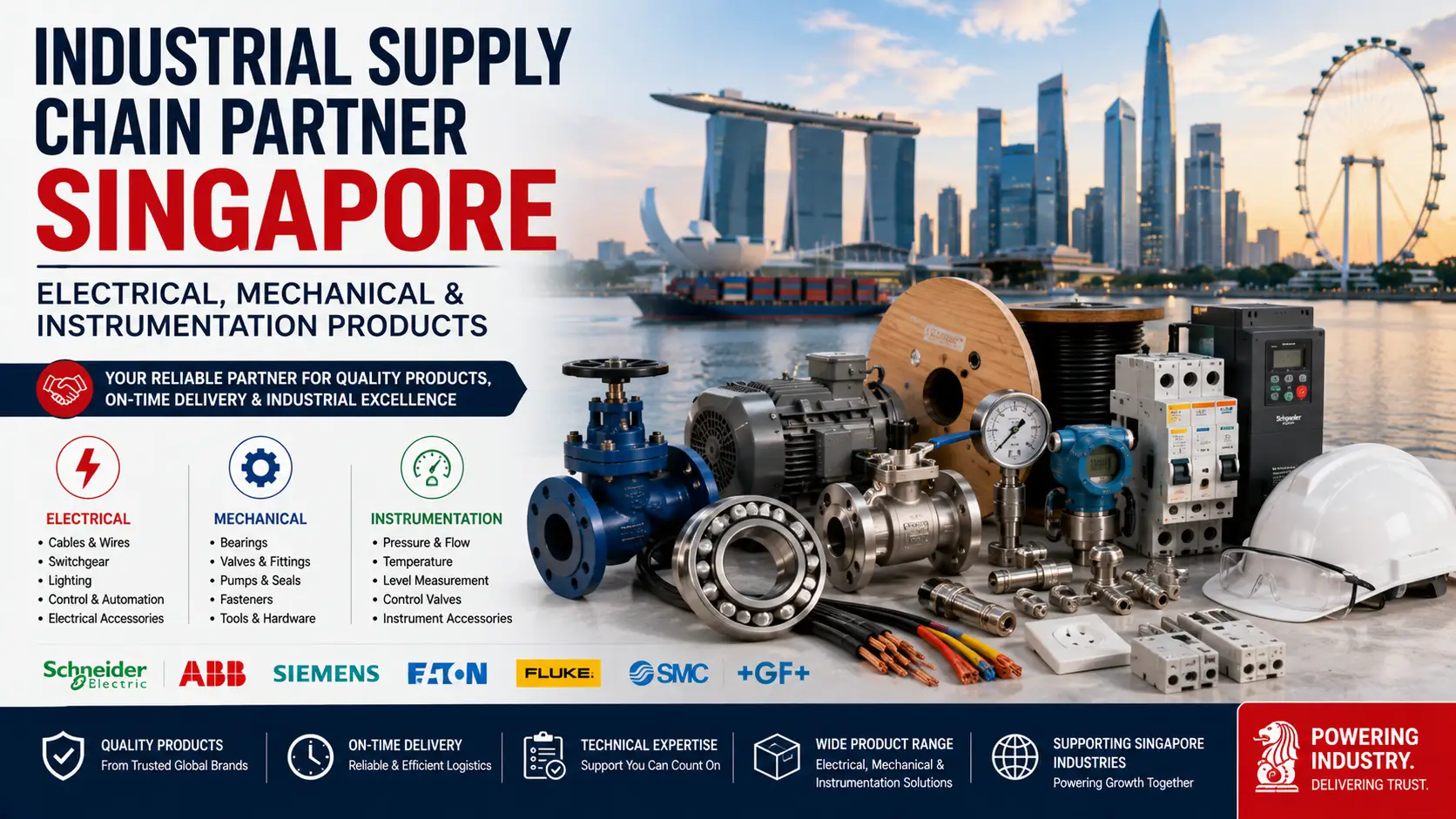 Industrial Supply Chain Partner Singapore: Electrical, Mechanical & Instrumentation Products