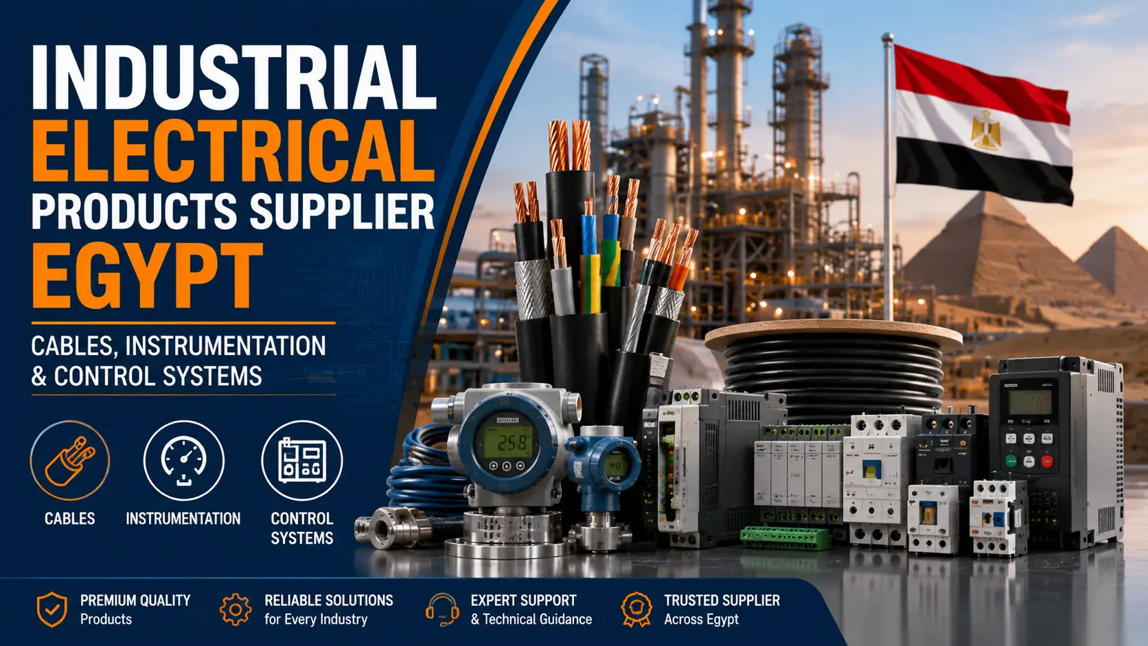 Industrial Electrical Products Supplier Egypt: Cables, Instrumentation & Control Systems