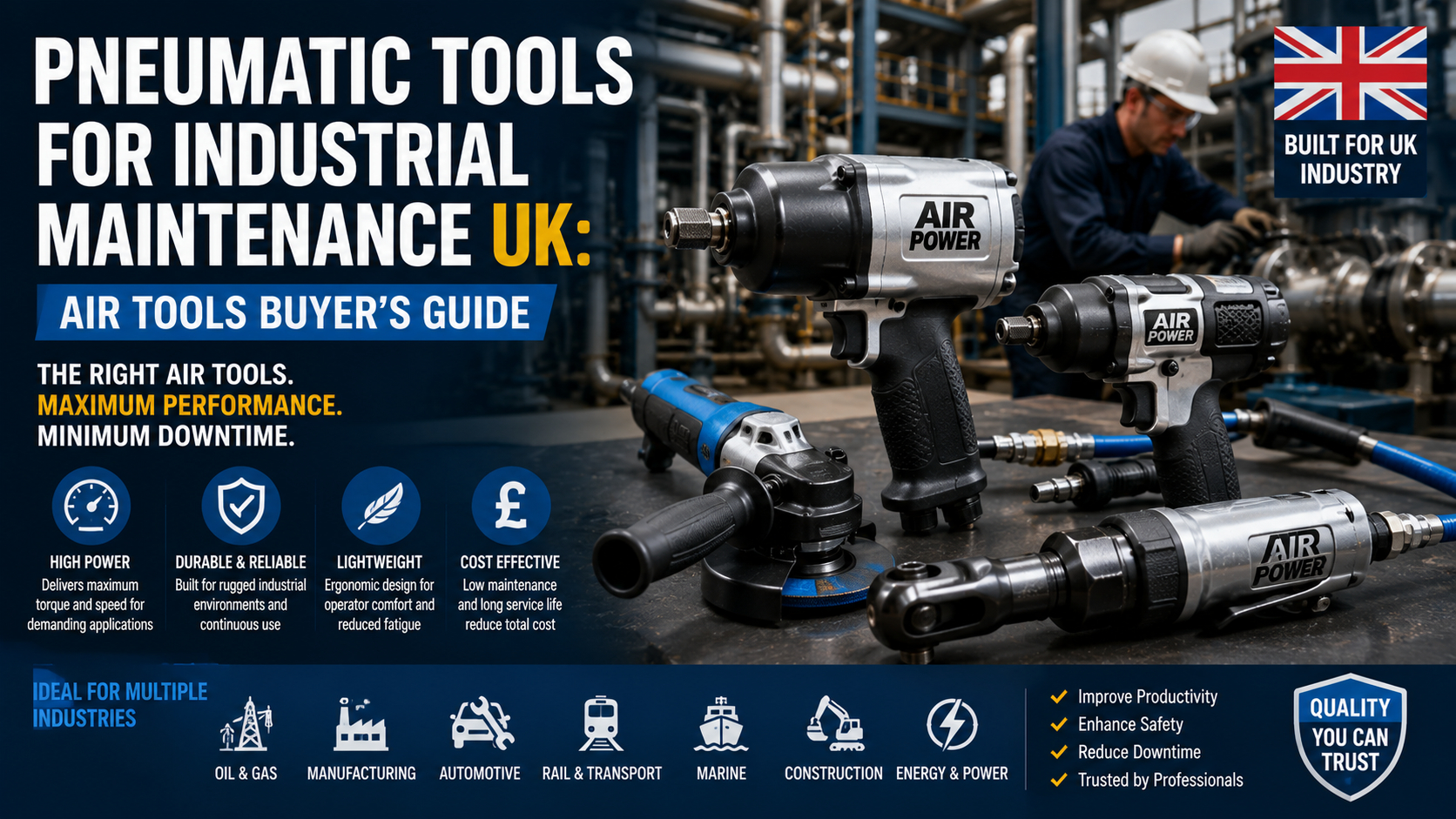 Pneumatic Tools for Industrial Maintenance UK: Air Tools Buyer's Guide