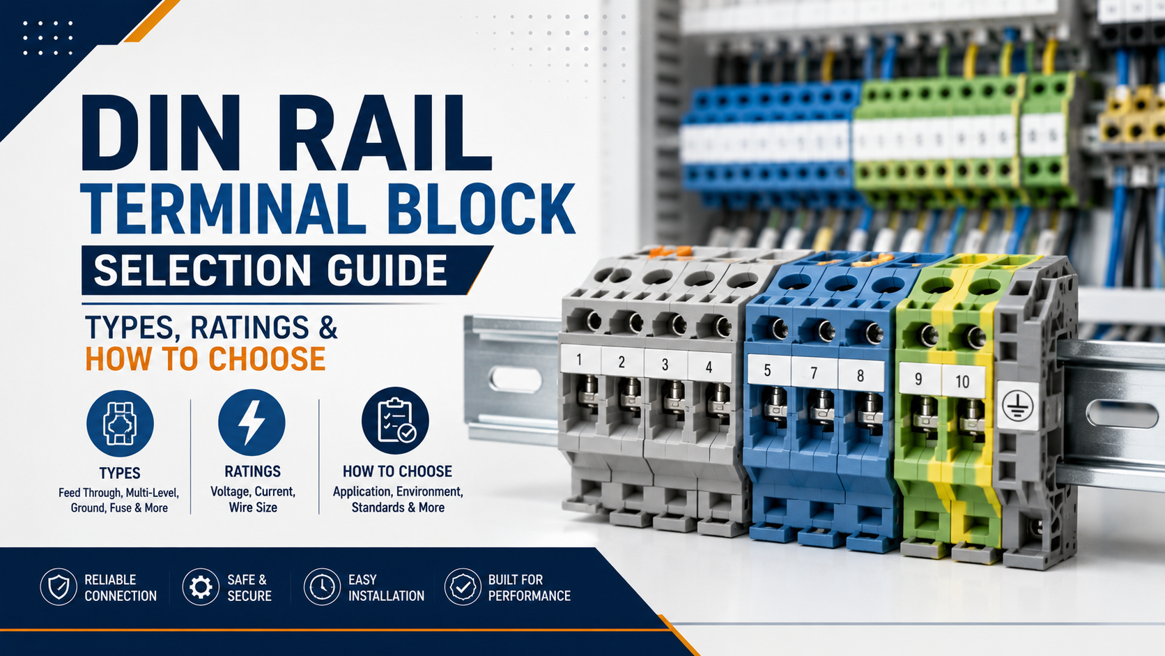 DIN Rail Terminal Block Selection Guide: Types, Ratings & How to Choose