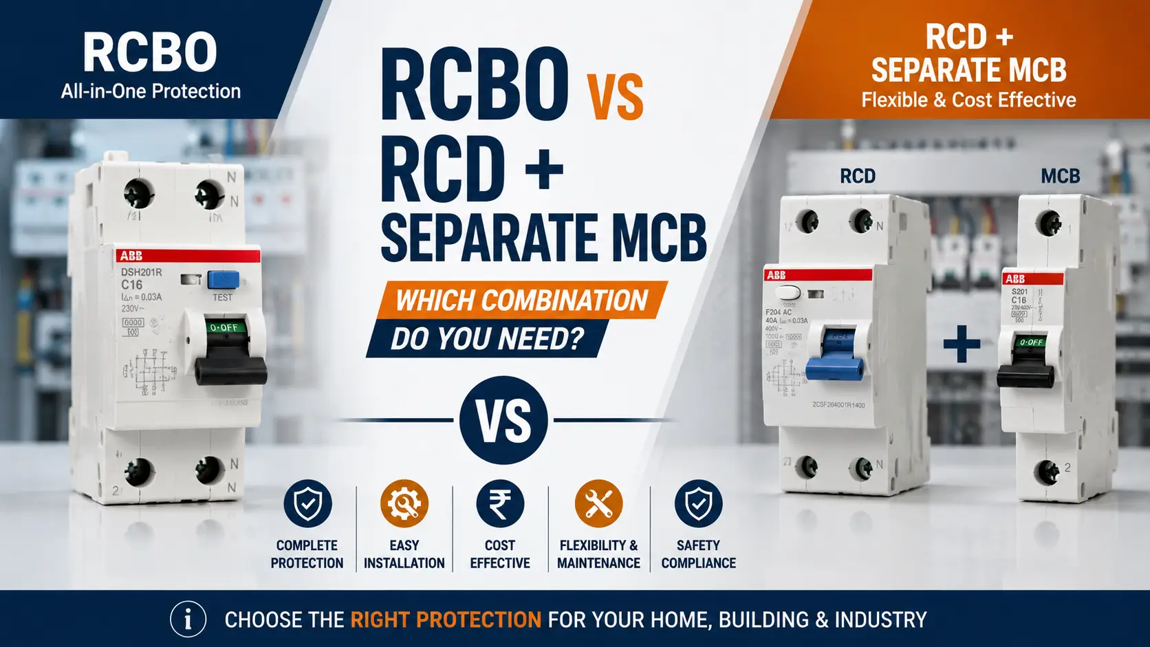 RCBO vs RCD + Separate MCB: Which Combination Do You Need?