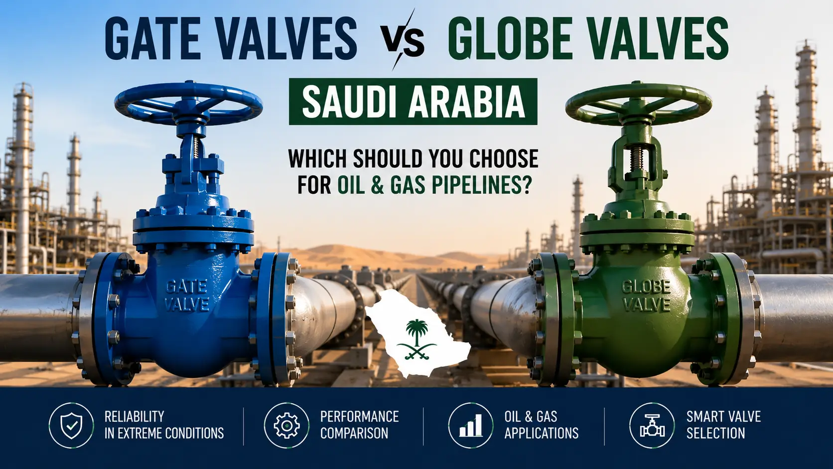 Gate Valves vs Globe Valves Saudi Arabia: Which Should You Choose for Oil & Gas Pipelines?