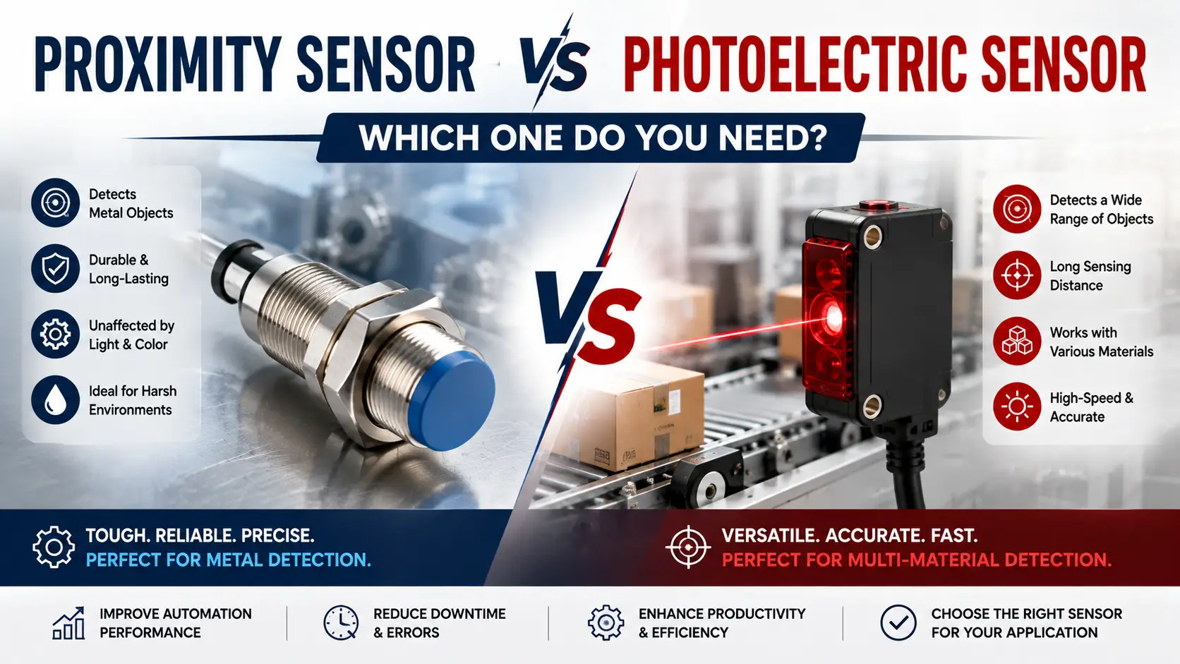 Proximity Sensor vs Photoelectric Sensor: Which One Do You Need?