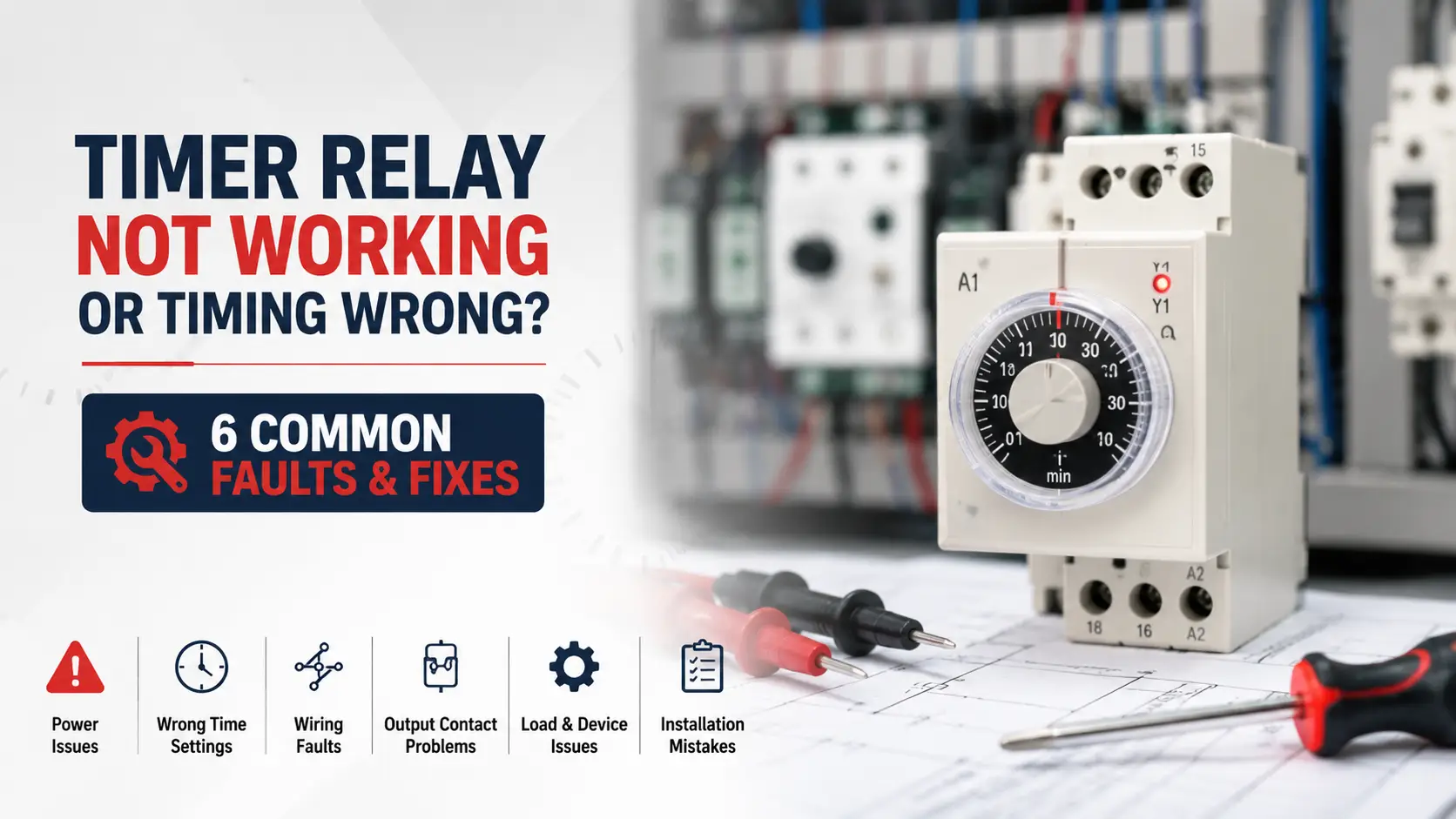 Timer Relay Not Working or Timing Wrong? 6 Common Faults & Fixes