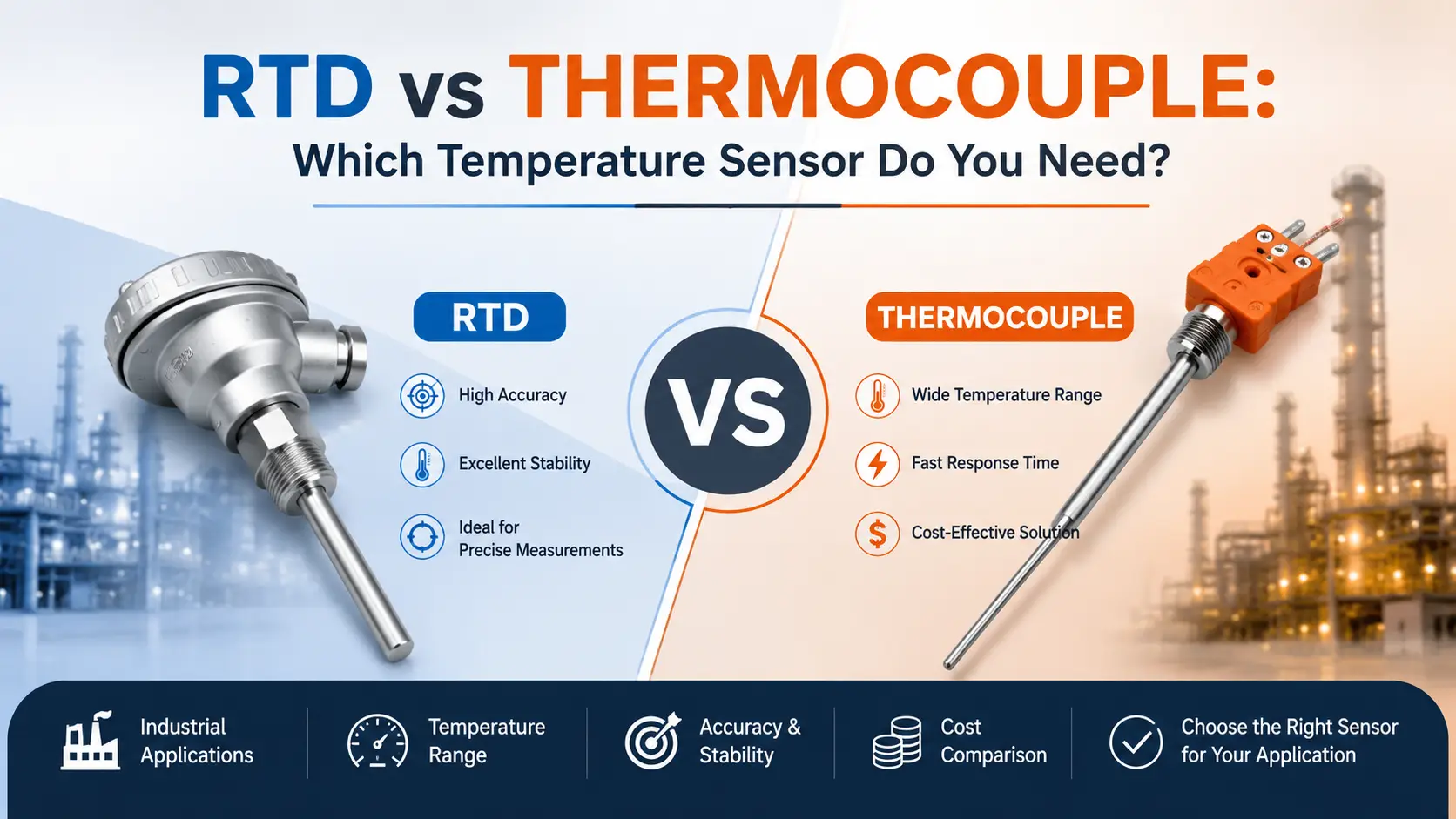 RTD vs Thermocouple: Which Temperature Sensor Do You Need?