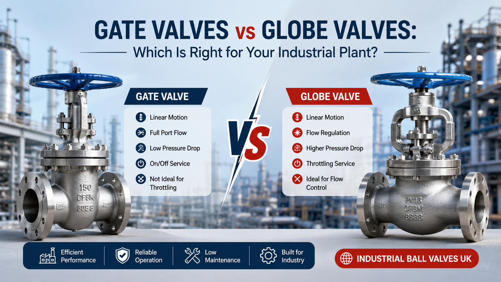 Gate Valves vs Globe Valves: Which Is Right for Your Industrial Plant?