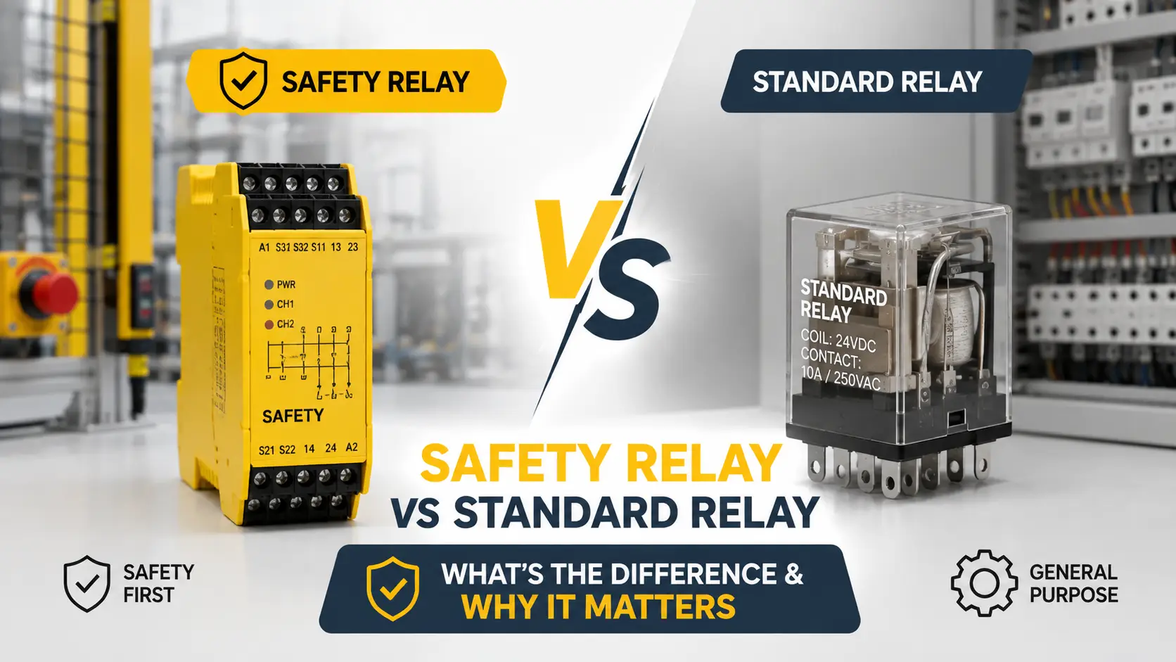 Safety Relay vs Standard Relay: What's the Difference & Why It Matters