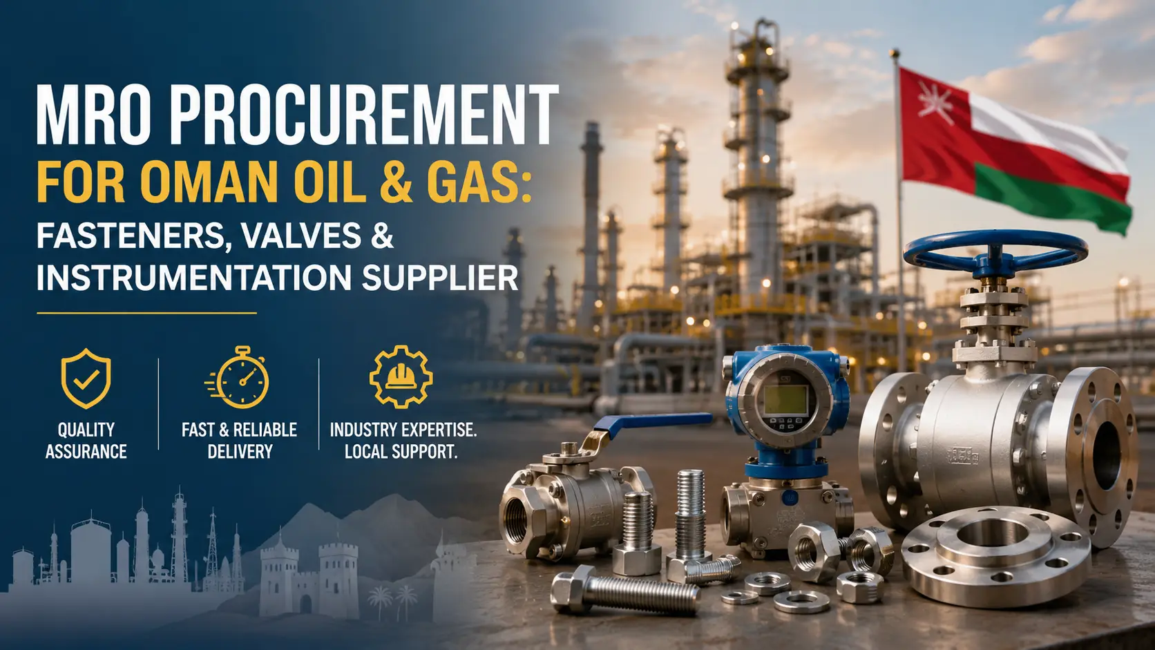 MRO Procurement for Oman Oil & Gas: Fasteners, Valves & Instrumentation Supplier