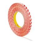 3M GPT White Double Sided Polyester Tape, 0.2 mm Thick, Polyester Film Backing, 12mm x 50 m