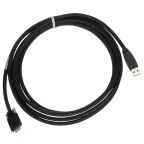 3M USB Cable, Male Micro USB Type B to Male, USB 3.0 USB Type A, Black, 3 m