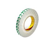 3M 3M 9087 White Double Sided Tape, 0.038 mm Thick, 15.5N/cm, Polyvinyl Chloride Backing, 1mm x 50 m