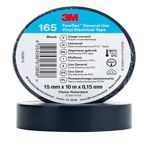 3M Temflex Black Polyvinyl Chloride Electrical Tape, 15mm x 10 m