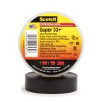 3M Scotch Super 33 Black Polyvinyl Chloride Electrical Tape, 19mm x 20 m