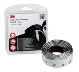 3M Black Hook & Loop Tape, 25mm x 1.25 m