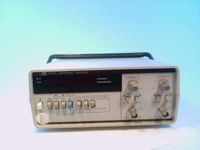 AGILENT TECHNOLOGIES 5314A - ,UNIVERSAL FREQUENCY COUNTER TIMER, SEVEN-DIGIT, SEVEN-SEGMENT LED DISPLAY WITH OVERFLOW INDICATION, SEVEN FUNCTION ...