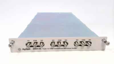 AGILENT TECHNOLOGIES 34947A-004 - MICROWAVE SWITCH MODULE, OPTION 004, ACCESSORY TYPE-TRIPAL SPDT, UNTERMINATED MICROWAVE SWITCH, FOR USE WITH KEYSIGHT 34980A MAINFRAME, PRODUCT RANGE- 4GHZ, ROHS COMPLIANT: NA