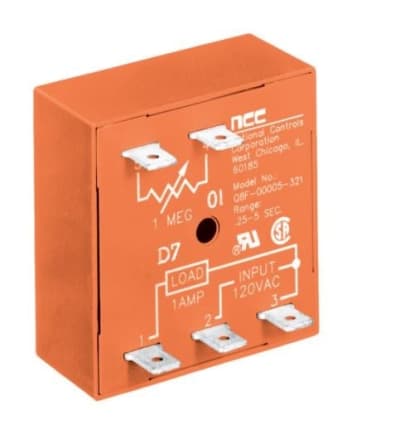 NATIONAL CONTROLS Q8F-00005-321 - , TIME DELAY RELAY, Q8F SERIES, FLASHER, SOLID STATE, SURFACE MOUNT, 5 BLADE, 0.25-5 SECOND RANGE, 120 VAC, Q8F-5-321