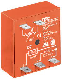 NATIONAL CONTROLS Q1F-00060-315 - , TIME DELAY RELAY, SOLID STATE, DELAY ON MAKE, 4 BLADE, SURFACE MOUNT,12 VDC,1 AMP , 240 VAC, 3 -60 SECONDS