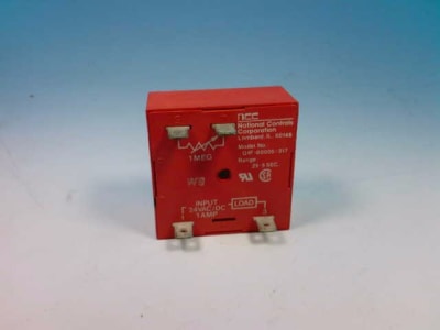 NATIONAL CONTROLS Q1F-00005-317 - TIME DELAY RELAY, SOLID STATE, DELAY ON MAKE, 4 BLADE, SURFACE MOUNT, 1 AMP, 0.25-5 SECOND RANGE, 24 VAC/DC, Q1F-5-317