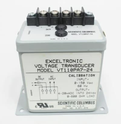SCIENTIFIC COLUMBUS VT110PA7-12-24 - , EXCELTRONIC, VOLTAGE TRANSDUCER, 0-150V-AC