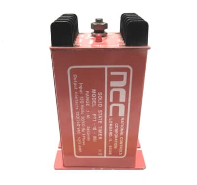 NATIONAL CONTROLS PT1-10-801 - , SOLID STATE TIMER, 0.1-10 SECOND RANGE, KNOB ADJUST, 120 VAC INPUT, 50/60 HZ, 1 PHASE, OUTPUT CONTACTS 120/240 VAC @ 10/5 AMP