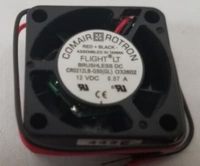 COMAIR ROTRON CR0212LB-G50 - , FAN, 2 WIRE, 12 V, 0.8 WATTS, 0.07 AMPS, 8000 RPM