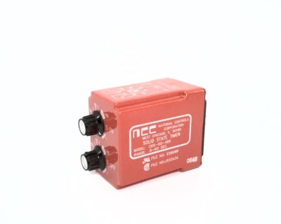 NATIONAL CONTROLS CKK-00060-466 - TIME DELAY RELAY, CKK SERIES, SOLID STATE, 0.6-60 SEC RANGE, 12VDC, RELAY DPDT