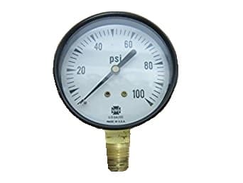 US GAUGE ANSI-B40.1 - PRESSURE GAUGE, 100PSI, 1/4INCH THREAD