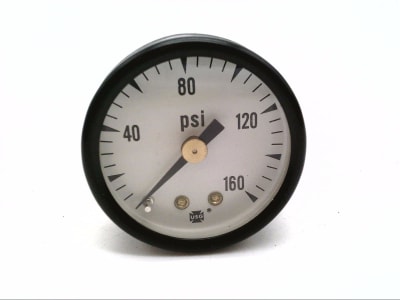 US GAUGE P500K-160CBM - PRESSURE GAUGE, 1.5IN DIAL FACE, 1/8IN NPT, 0-160PSI,CENTER BACK CONNECT