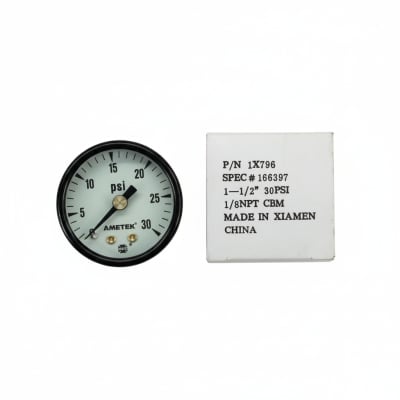 US GAUGE 1X796 - GAUGE 0-60PSI 1-1/2INCH 1/8CBM
