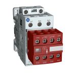 Allen Bradley 100S-E Safety Contactors Contactor, 24V ac, 60 V ac Coil, 3-Pole, 38 A, 9 kW, 4 NC