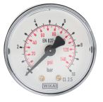 WIKA Pressure Gauge, 50 mm, 10 bar