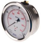 WIKA 1/2 in Threaded Pressure Gauge, 100 mm, 400 bar