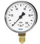 WIKA G 1/4 Process Pressure Gauge, 63 mm, 250 mbar