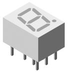 TDSR0760 Vishay 1 7 Segment LED Display Cathode Red 2.2mcd Right Side 10 mm