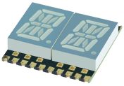 KCPDC04-123 Kingbright 2 14 Segment LED Display Cathode Green 11mcd Right Side 10.2 mm