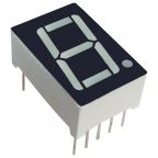 Kingbright 1 7 Segment LED Display Cathode Yellow 120mcd Right Side 12.7 mm