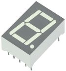 Kingbright 1 7 Segment LED Display Cathode Green 35mcd Right Side 14.2 mm