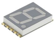 Kingbright 1 7 Segment LED Display Cathode Red 44mcd Right Side 14.2 mm