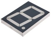 SA40-19EWA Kingbright 1 7 Segment LED Display Anode Red 23mcd Right Side 101 mm