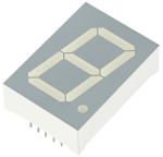 Kingbright 1 7 Segment LED Display Anode Yellow 400mcd Right Side 25.4 mm