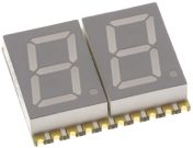 Kingbright 2 7 Segment LED Display Anode Red 27mcd Right Side 10.2 mm