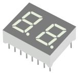 DA04-11SURKWA Kingbright 2 7 Segment LED Display Anode Red 54mcd Right Side 10 mm