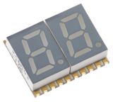 KCDA03-106 Kingbright 2 7 Segment LED Display Anode Orange 46mcd Right Side 7.6 mm