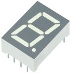 Kingbright 1 7 Segment LED Display Anode Red 11mcd Right Side 13.2 mm
